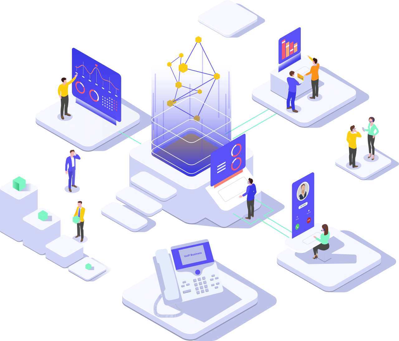 خط تلفن ابری، بستر ارتباط دورکاری اعضا شرکت ها را فراهم میکند.